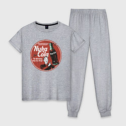Пижама хлопковая женская Nuka Cola Ice Cold Retro, цвет: меланж