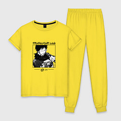 Пижама хлопковая женская Ван-Пис, Трафальгар Ло Trafalgar Law, цвет: желтый