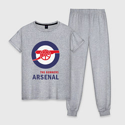 Пижама хлопковая женская Arsenal The Gunners, цвет: меланж