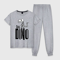 Пижама хлопковая женская Cool Dino!, цвет: меланж
