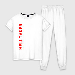 Пижама хлопковая женская Helltaker game, цвет: белый