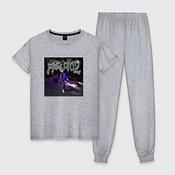Пижама хлопковая женская OG BUDA FREERIO2, цвет: меланж