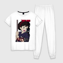 Пижама хлопковая женская Kiki & Jiji, цвет: белый