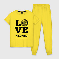 Пижама хлопковая женская Bayern Love Классика, цвет: желтый