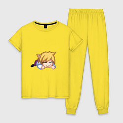 Пижама хлопковая женская Неко-Арк, цвет: желтый