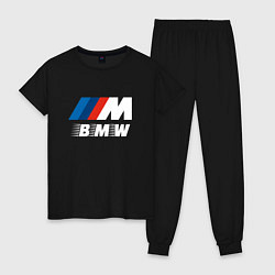 Пижама хлопковая женская BMW BMW FS, цвет: черный
