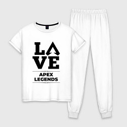 Пижама хлопковая женская Apex Legends Love Classic, цвет: белый