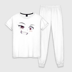 Пижама хлопковая женская Взгляд Превосходства, цвет: белый