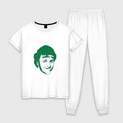 Пижама хлопковая женская Larry Bird, цвет: белый