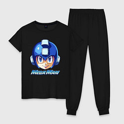 Пижама хлопковая женская Mega Man - Rockman, цвет: черный