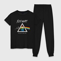 Пижама хлопковая женская Floyd Heart Pink Floyd, цвет: черный