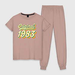 Пижама хлопковая женская Оригинал 1983, цвет: пыльно-розовый