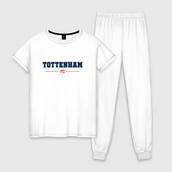 Пижама хлопковая женская Tottenham FC Classic, цвет: белый