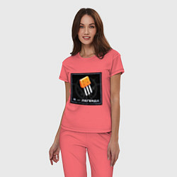 Пижама хлопковая женская Транзистор КТ315 - Легенда, цвет: коралловый — фото 2