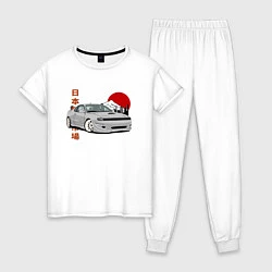 Пижама хлопковая женская Celica gt-four st183 JDM, цвет: белый
