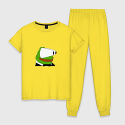 Пижама хлопковая женская Booba Pepe, цвет: желтый