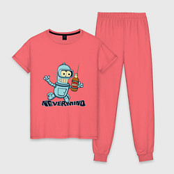 Пижама хлопковая женская Little Bender, цвет: коралловый