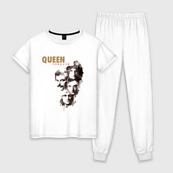 Пижама хлопковая женская Queen-легенды сквозь ветер, цвет: белый