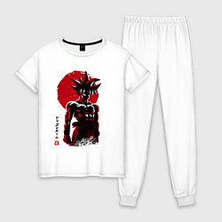 Пижама хлопковая женская Goku Son - Dragon Ball - Japan style, цвет: белый
