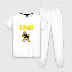 Пижама хлопковая женская Гомер Nirvana, цвет: белый