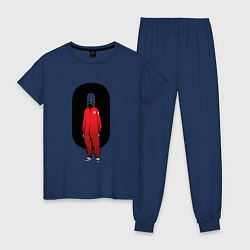 Пижама хлопковая женская Slipknot - ноль, цвет: тёмно-синий