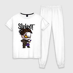 Пижама хлопковая женская Slipknot - art, цвет: белый