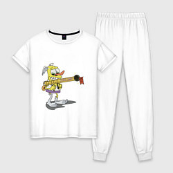 Пижама хлопковая женская Крипто Бум, цвет: белый