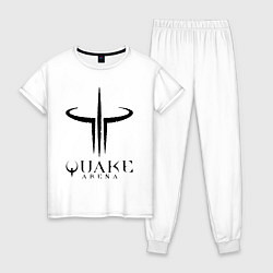 Пижама хлопковая женская Quake III arena, цвет: белый