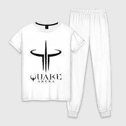 Пижама хлопковая женская Quake III arena, цвет: белый