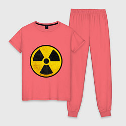 Пижама хлопковая женская Atomic Nuclear, цвет: коралловый