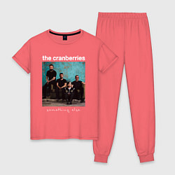 Пижама хлопковая женская The Cranberries rock, цвет: коралловый