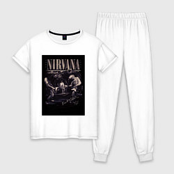 Пижама хлопковая женская Nirvana live, цвет: белый