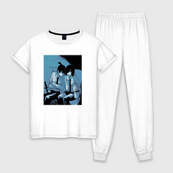 Пижама хлопковая женская Аki and Himеno, цвет: белый
