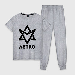 Женская пижама Astro black logo