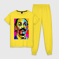 Пижама хлопковая женская Salvador Dali, цвет: желтый