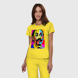Пижама хлопковая женская Salvador Dali, цвет: желтый — фото 2