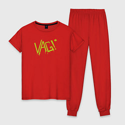 Пижама хлопковая женская VAG Tag, цвет: красный