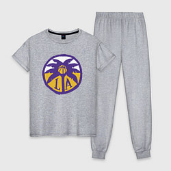 Пижама хлопковая женская Lakers California, цвет: меланж