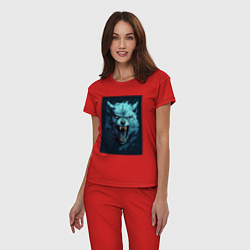 Пижама хлопковая женская Blue wolf, цвет: красный — фото 2