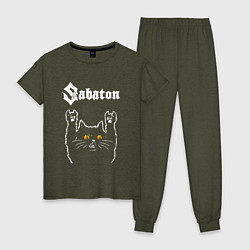 Женская пижама Sabaton rock cat