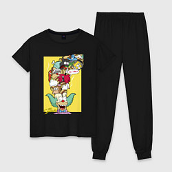 Пижама хлопковая женская Симпсоны - Красти, цвет: черный