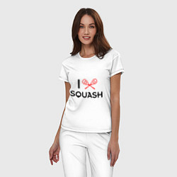 Пижама хлопковая женская I Love Squash, цвет: белый — фото 2