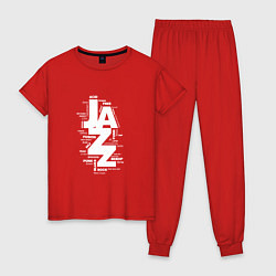 Пижама хлопковая женская Jazz Styles BW1, цвет: красный