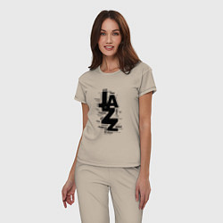 Пижама хлопковая женская Jazz Styles BW2, цвет: миндальный — фото 2
