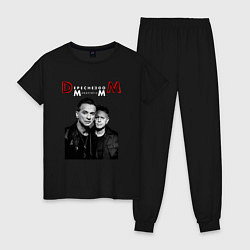 Пижама хлопковая женская Depeche Mode 2023 Memento Mori - Dave & Martin 09, цвет: черный