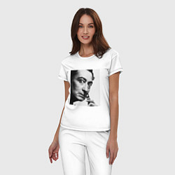 Пижама хлопковая женская Salvador Dali, цвет: белый — фото 2