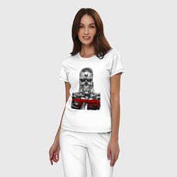 Пижама хлопковая женская Terminator 2 T800, цвет: белый — фото 2