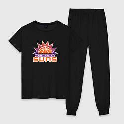 Пижама хлопковая женская Phoenix Suns, цвет: черный