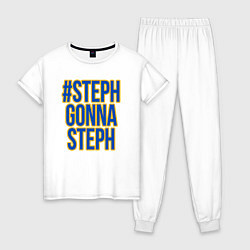 Пижама хлопковая женская Steph gonna Steph, цвет: белый