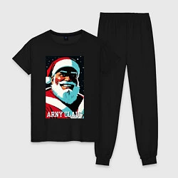 Пижама хлопковая женская Arnold Schwarzenegger - Santa Claus, цвет: черный